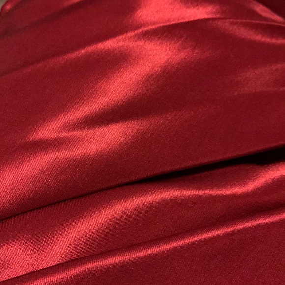 ✨⚡️💥Vintage 90s Zum Zum Satin Slip Dress Maxi Back Ruffle Magenta Size 5/6 - Picture 10 of 12